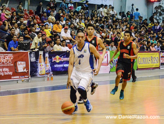 PNP’s ace player Ollan Omiping going for a fastbreak lay-up during their game against the MMDA Black Wolves at the Ynares Sports Arena in Pasig City. PNP secures the win against MMDA, 75-61. (Madelyn Milana | Photoville International)