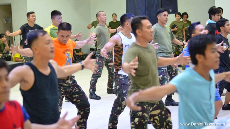 Talents from the Armed Forces of the Philippines are perfecting their choreography to give Songs for Heroes 2 audience an all-out performance. (Photo courtesy of Photoville International)