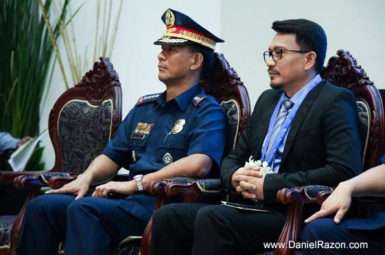 UNTV-BMPI CEO Daniel Razon and Police Director General Ricardo Marquez grace the 23rd founding anniversary celebration of the PNP Community Relations Group on August 3, 2015 at the PNP Multi-Purpose Hall in Camp Crame, Quezon City. (Photo courtesy of Photoville International)