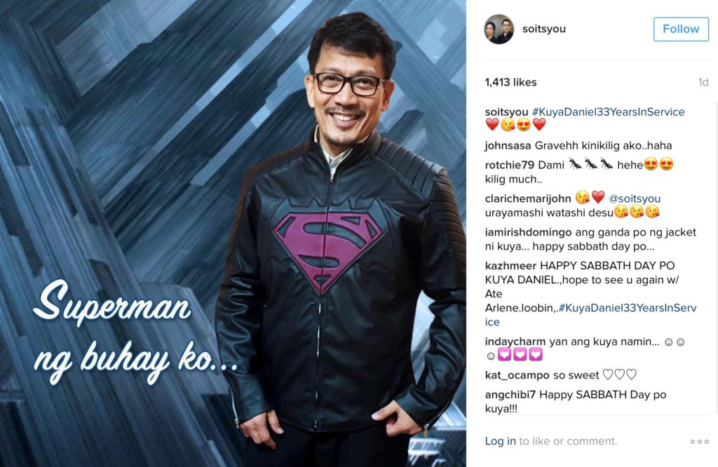 Kuya Daniel Razon’s wife, Arlene, posts on Instagram her sweet appreciation of Kuya Daniel being a Superman of her life.